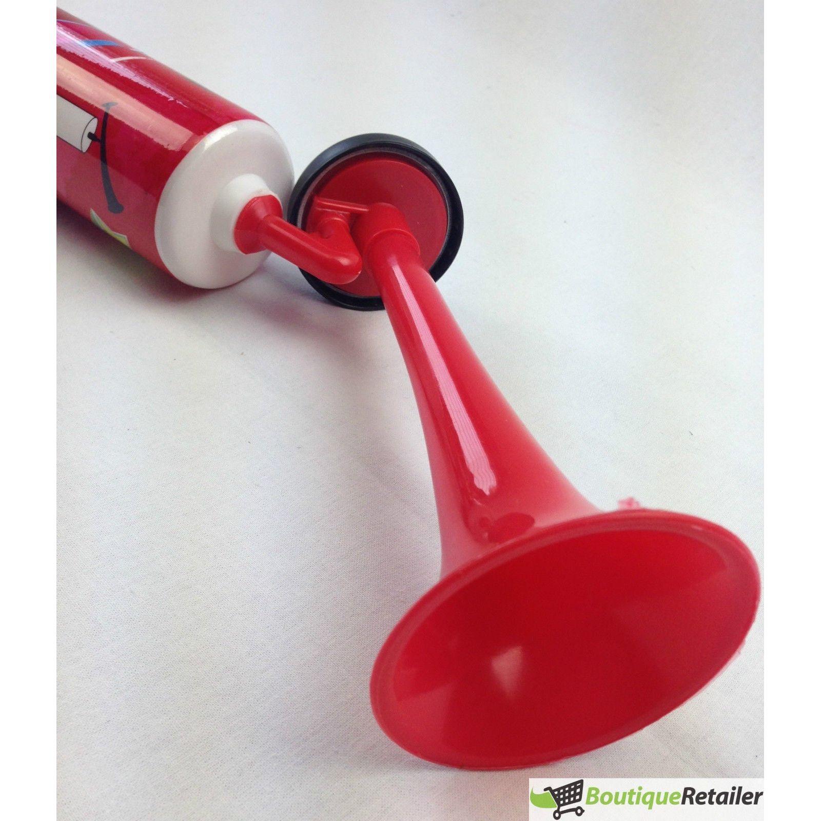 Air Horn Party Prop Hand Held Loud Pump Action Plastic Novelty Reusable Klaxon