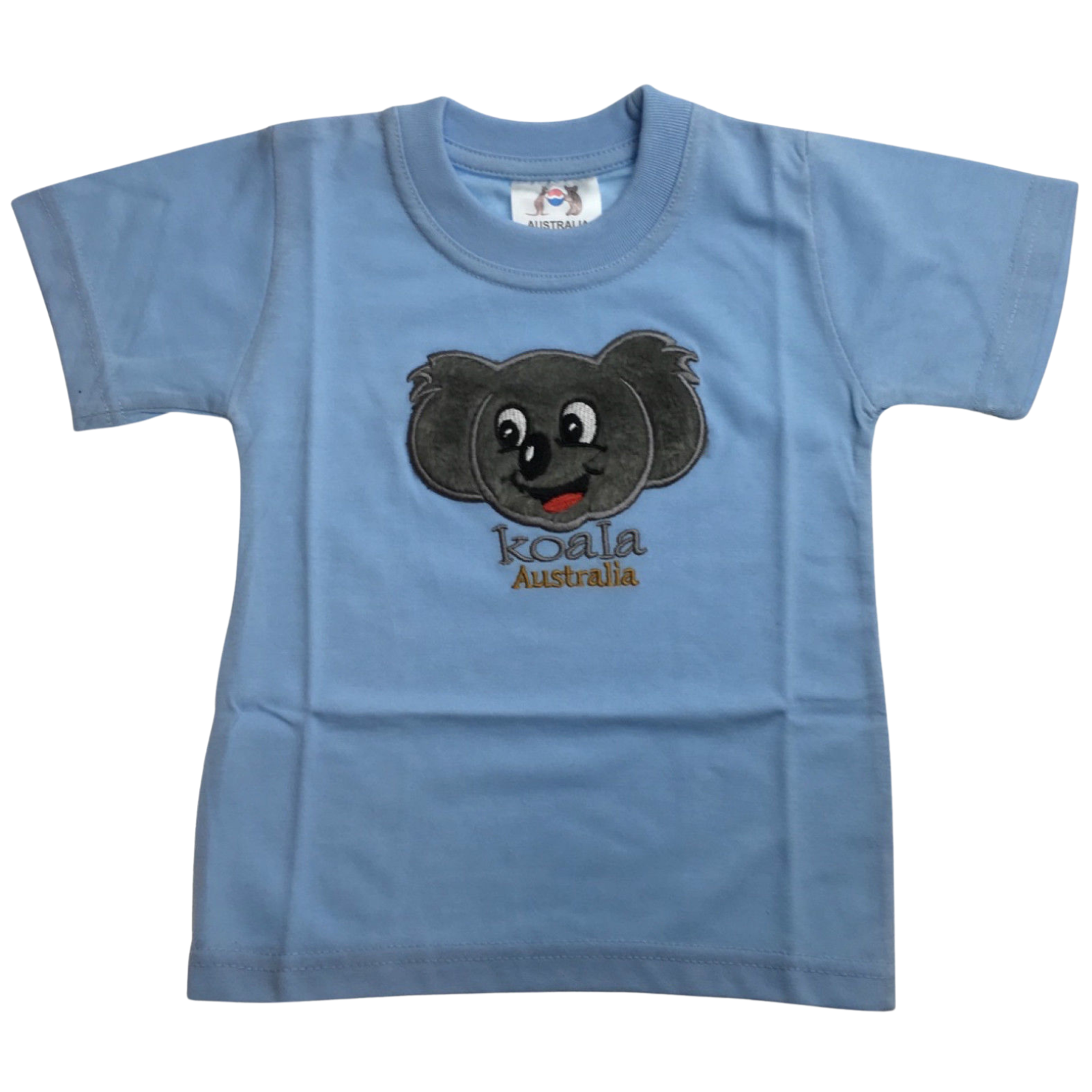 Kids KOALA AUSTRALIA T Shirt Tee Souvenir Gift Childrens Child 100% Cotton Top - Sky Blue - 1