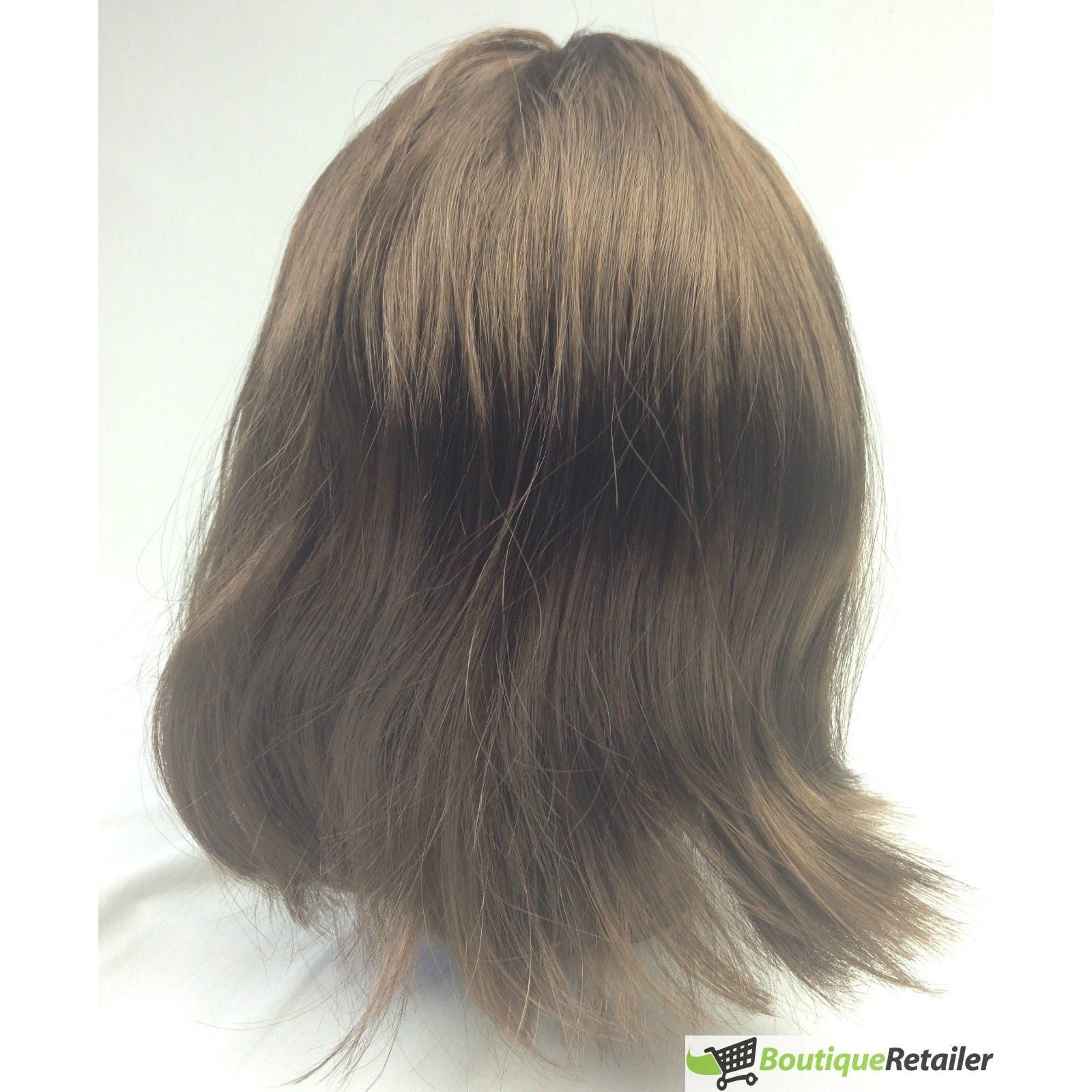 Bob Wig Costume Short Straight Fringe Cosplay Party Full Hair Womens Fancy Dress - Brown