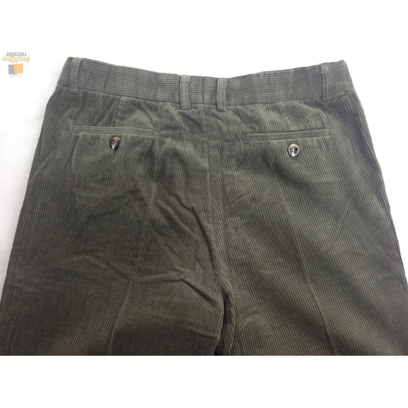 MENS CORDUROY PANTS Trousers Cords Casual STRETCH COTTON Size 32""-44"" Adjustable - Olive (89) - 97 (38"")