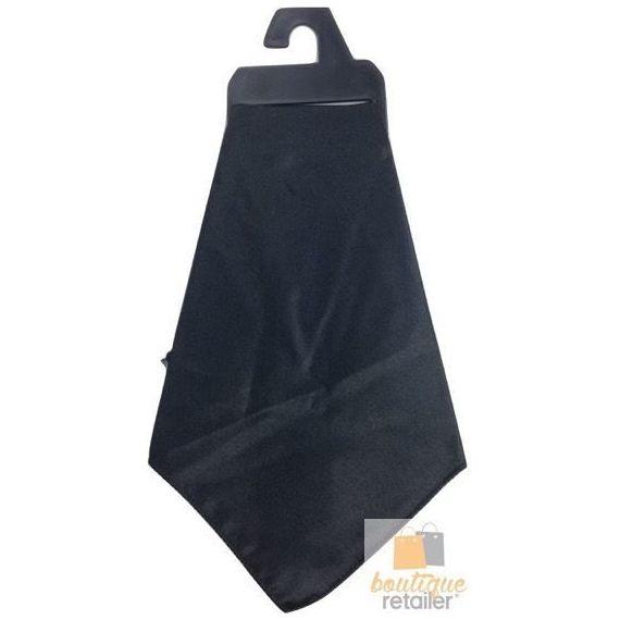 Mens POCKET SQUARE Party Silk Suit Handkerchief Kerchief Hanky Wedding - Black