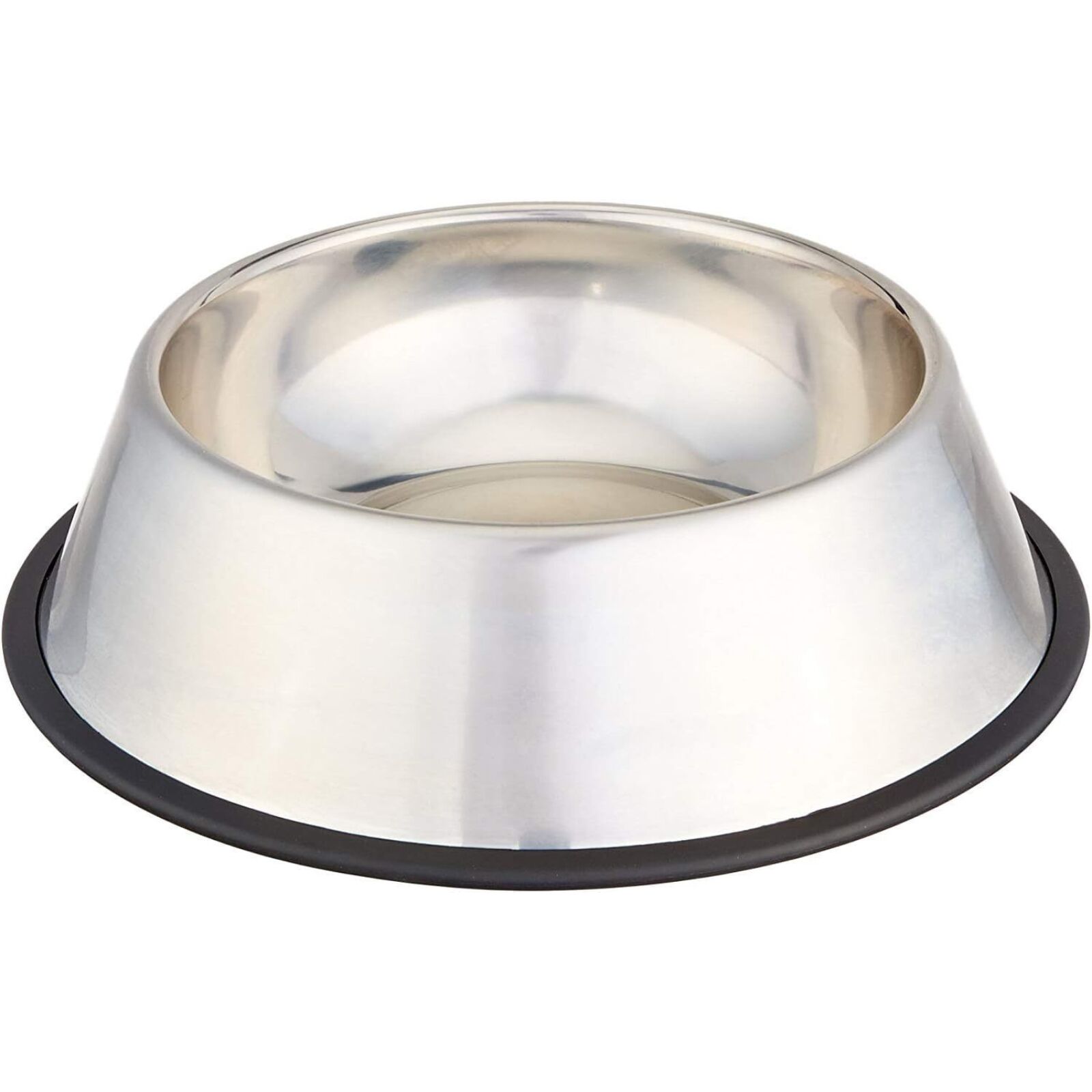 Non Slip Stainless Steel Dog Bowl Pet Cat Water Food Feeder Portable Puppy Dish - Medium (300ml)