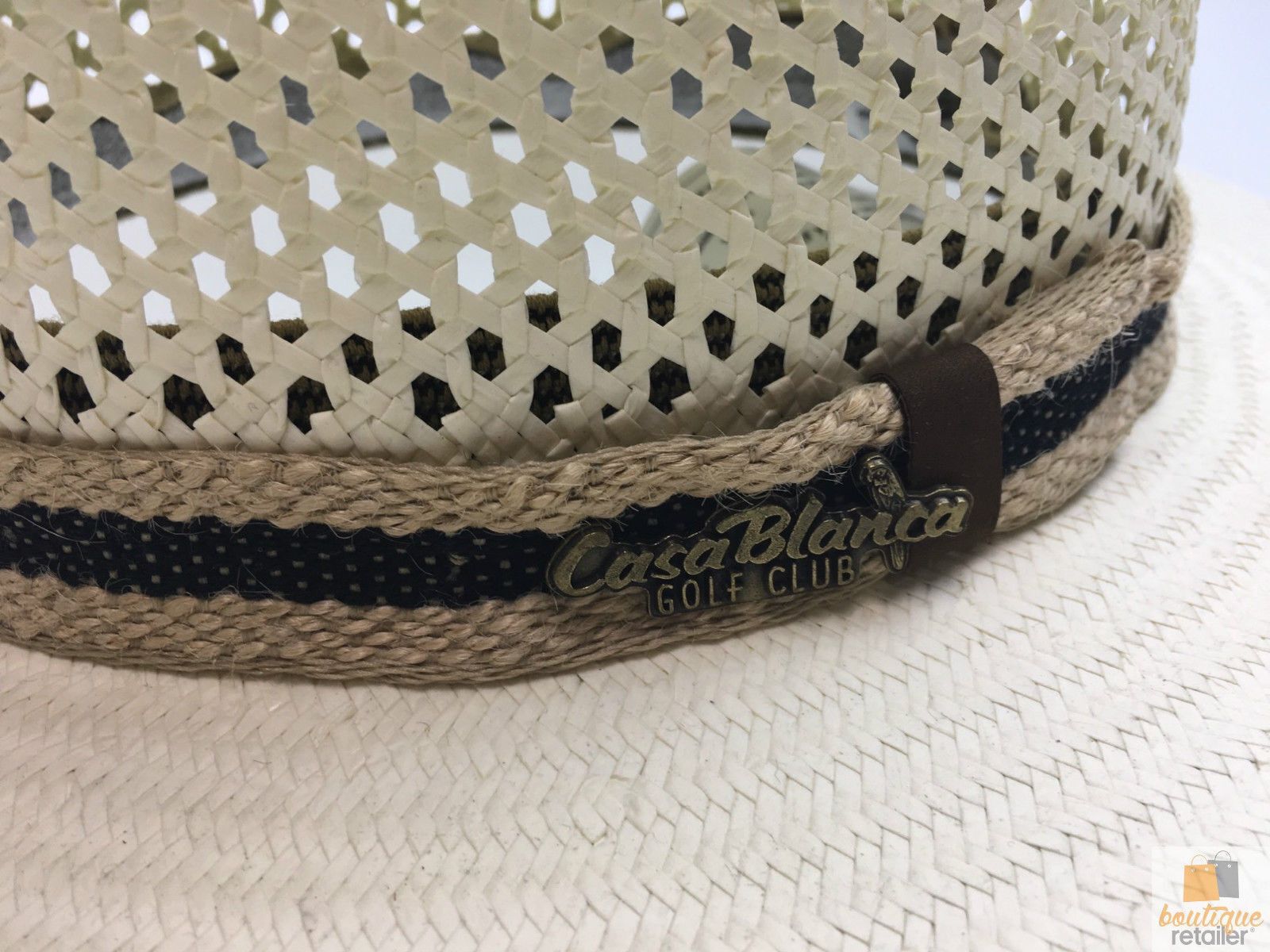 Natural STRAW PANAMA HAT FEDORA Summer Trilby Sun MADE IN USA