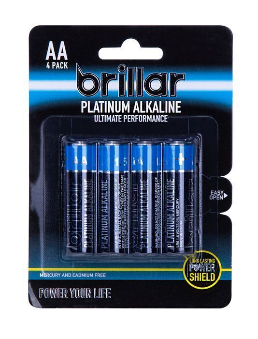 12x 4-Pack LR6 AA Platinum Alkaline Batteries Long Lasting Power Home Office Bulk