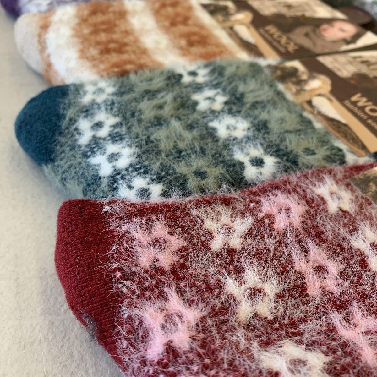 12 Pairs Womens Angora Wool Socks Extra Warm Winter Thermal Soft Ski