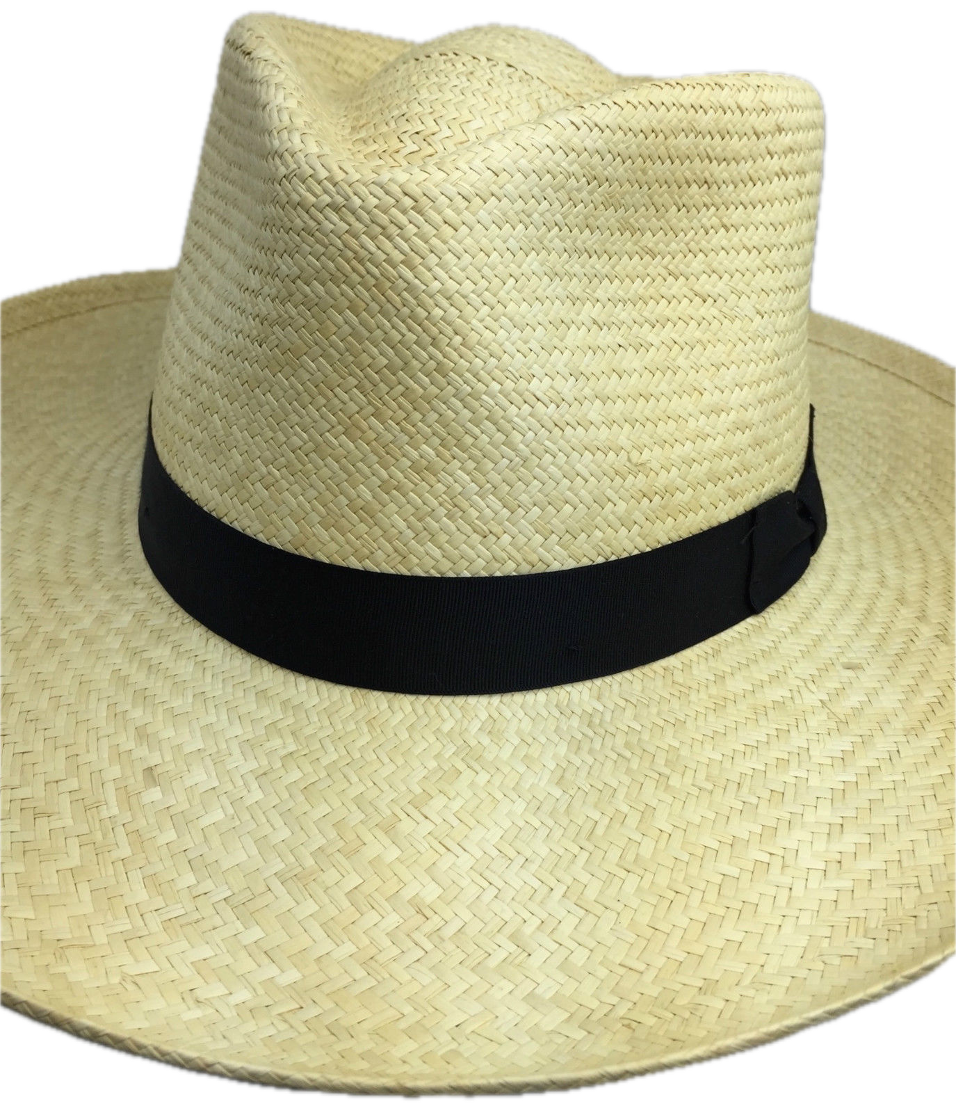 STRAW PANAMA CUENCA HAT Sun Beach Golf Cap Summer Hand Woven Made in USA K4A - Small (6 3/4 - 6 7/8)