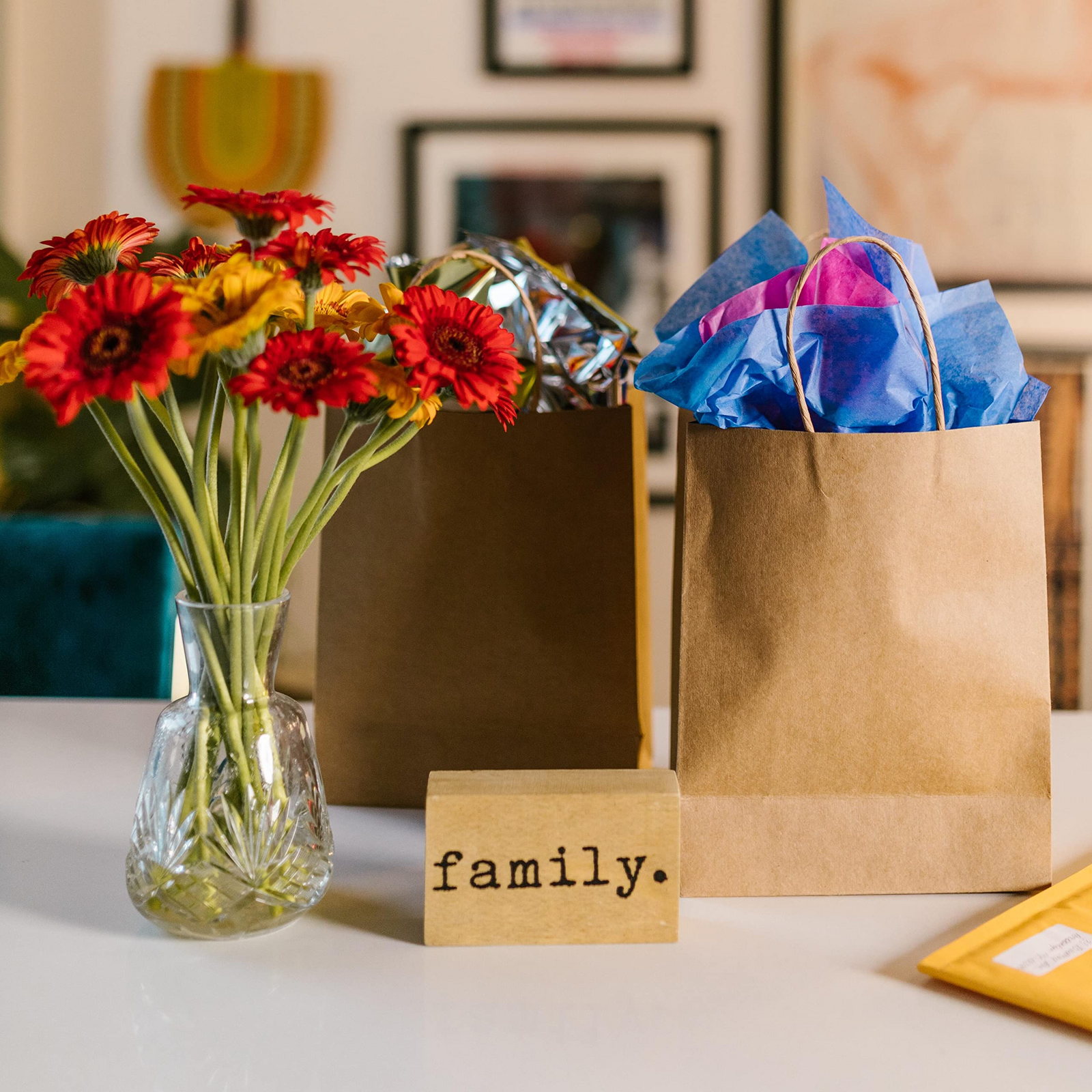72x Kraft Paper Gift Bags Shopping Carry Craft Brown Bag w/ Handles Bulk (33x26x12cm)
