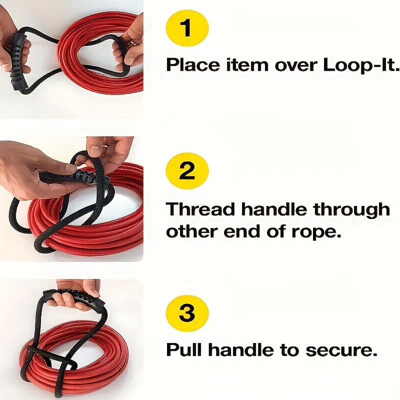 24-Inch Heavy-Duty Storage Strap with Handle – Cord, Hose & Cable Organiser