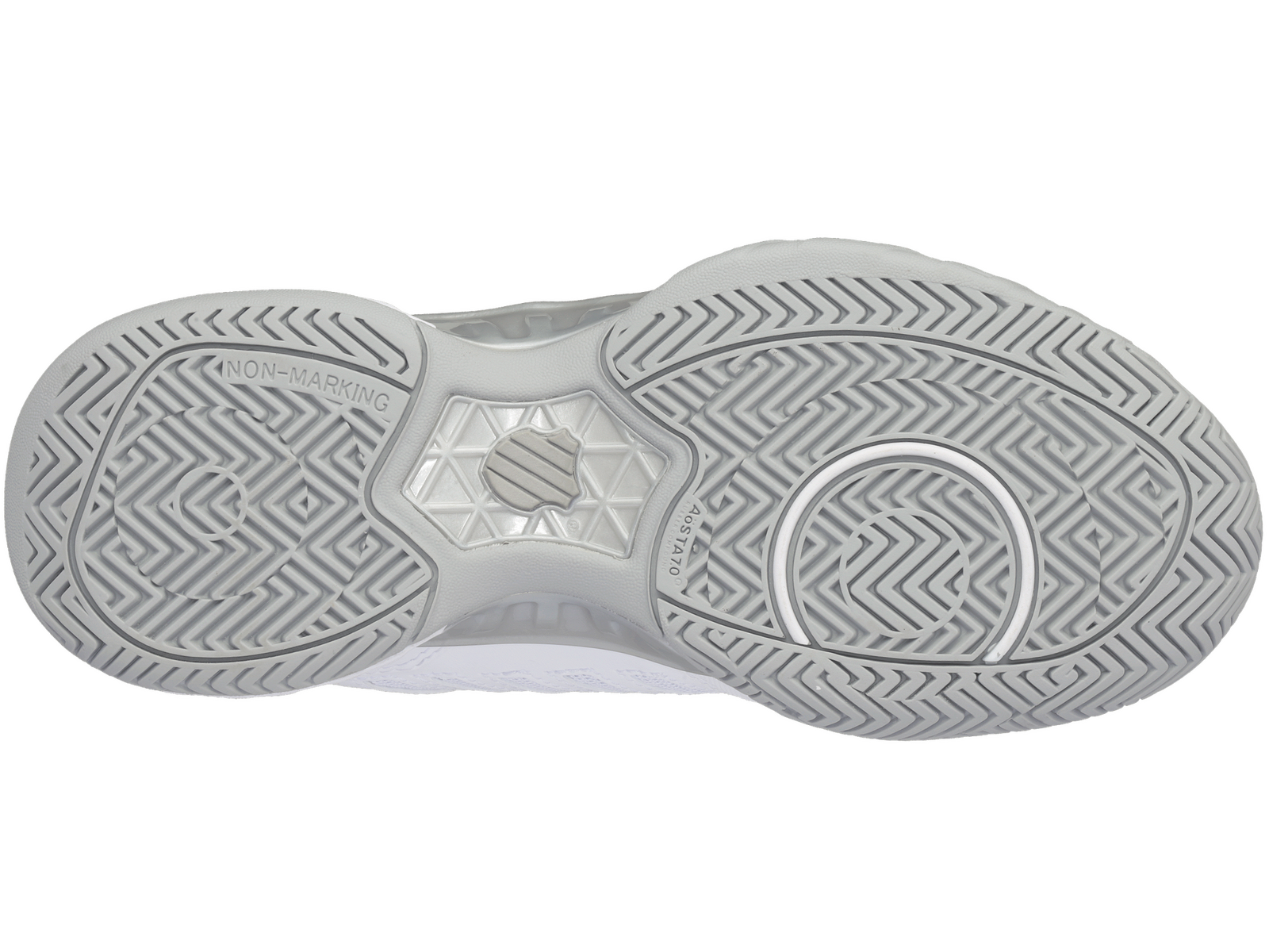 K-Swiss Womens Bigshot 4 AC Tennis Shoes - White/Silver - US 9