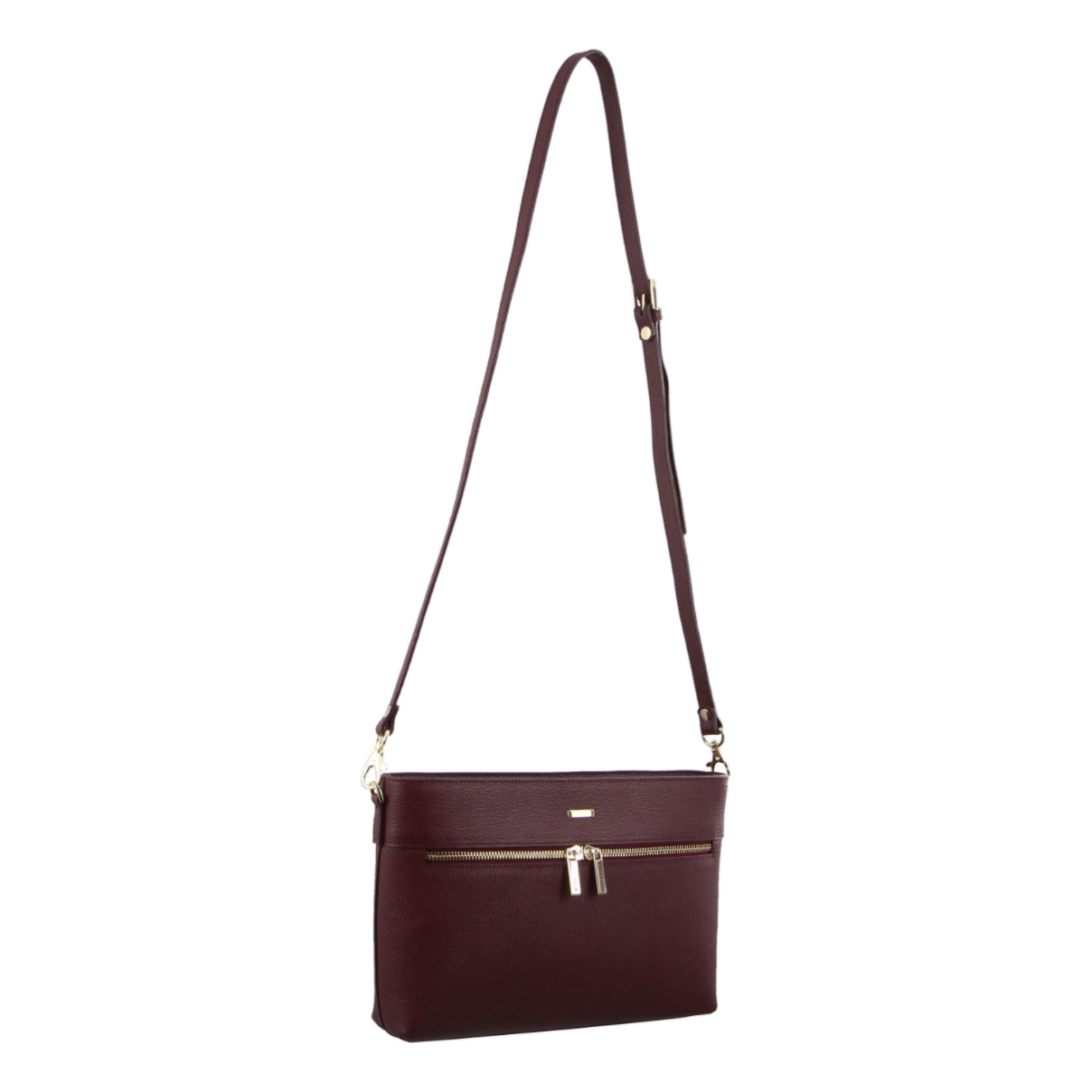 Morrissey Italian Structured Leather Cross Body Handbag (MO3028) Bag - Wine