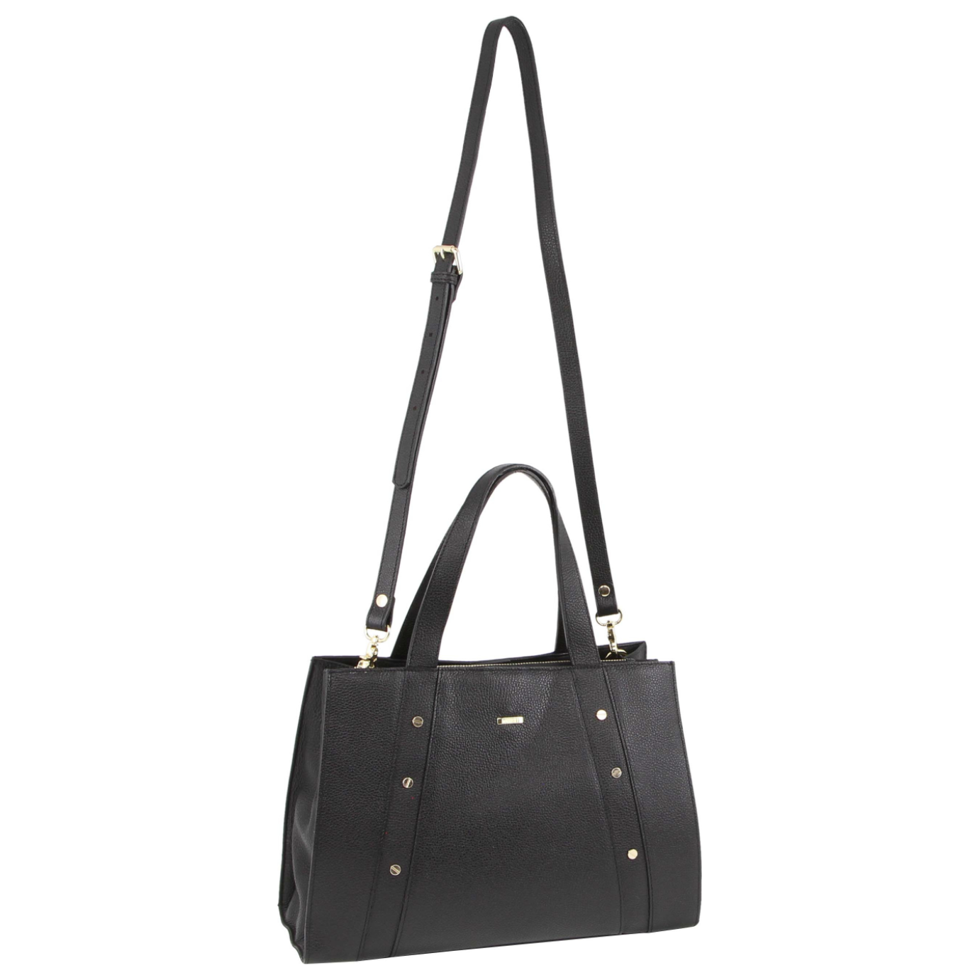 Morrissey Womens Italian Structured Leather Bag Tote Handbag Ladies - Black