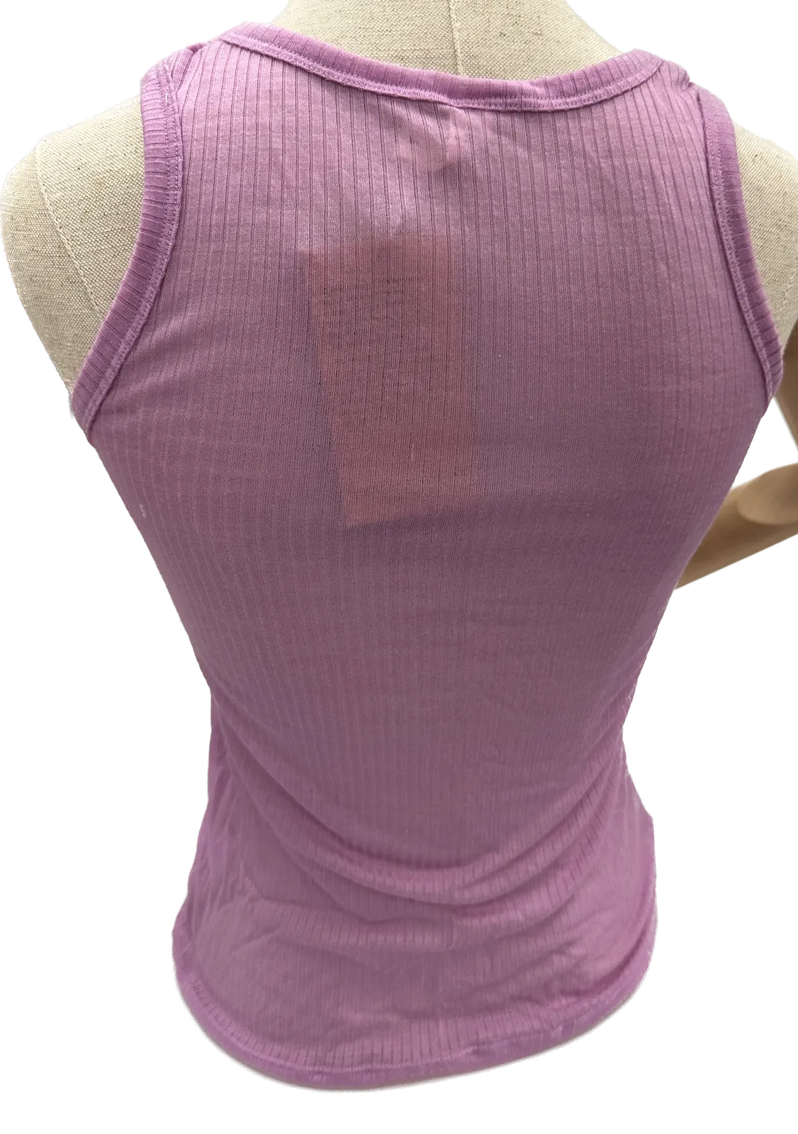 MERINO SKINS Wool Ladies V-Neck Tee Thermal Top Sleeveless Tank - Hyacinth