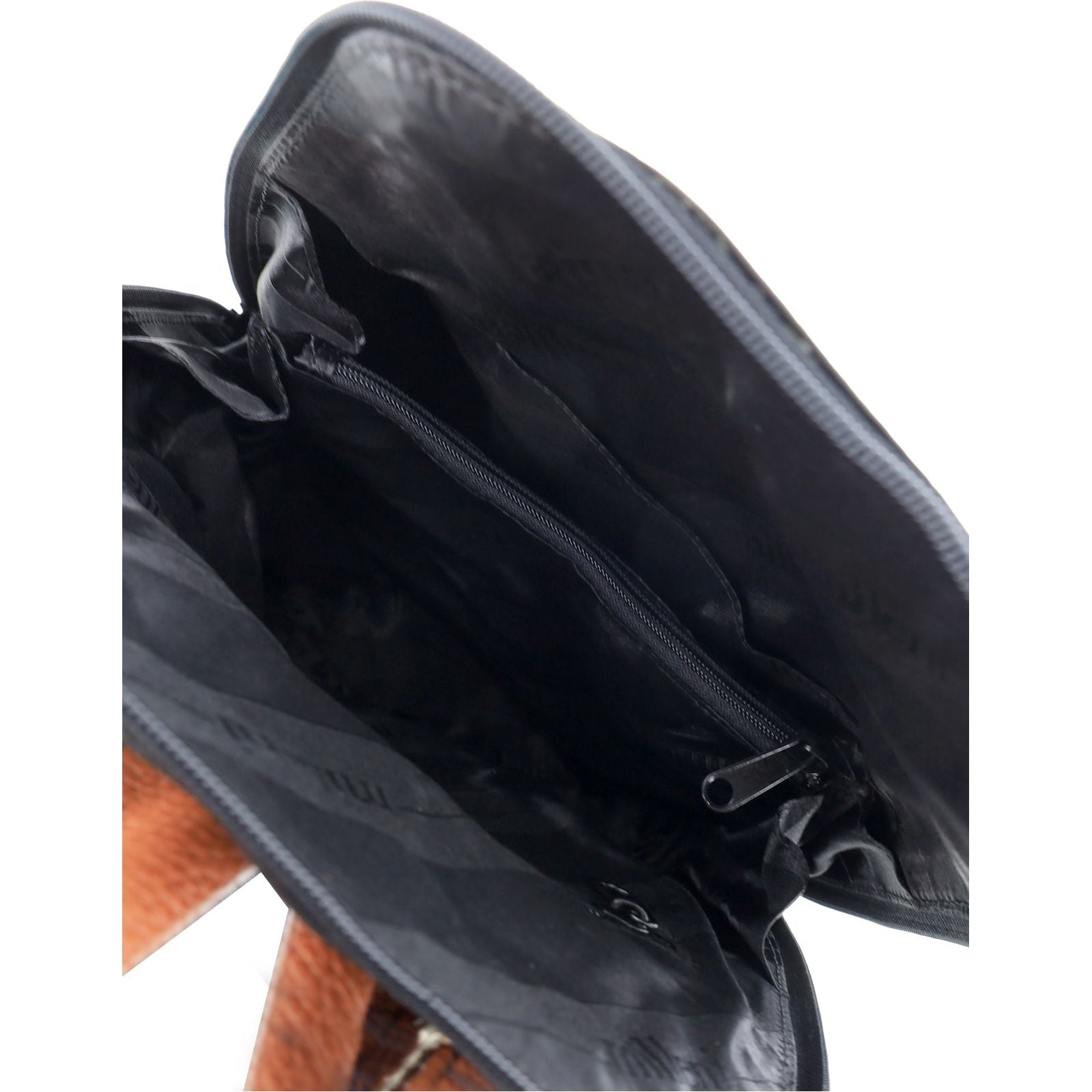 Milleni Genuine Italian Leather Soft Nappa Leather Backpack Bag Travel - Black/Cognac