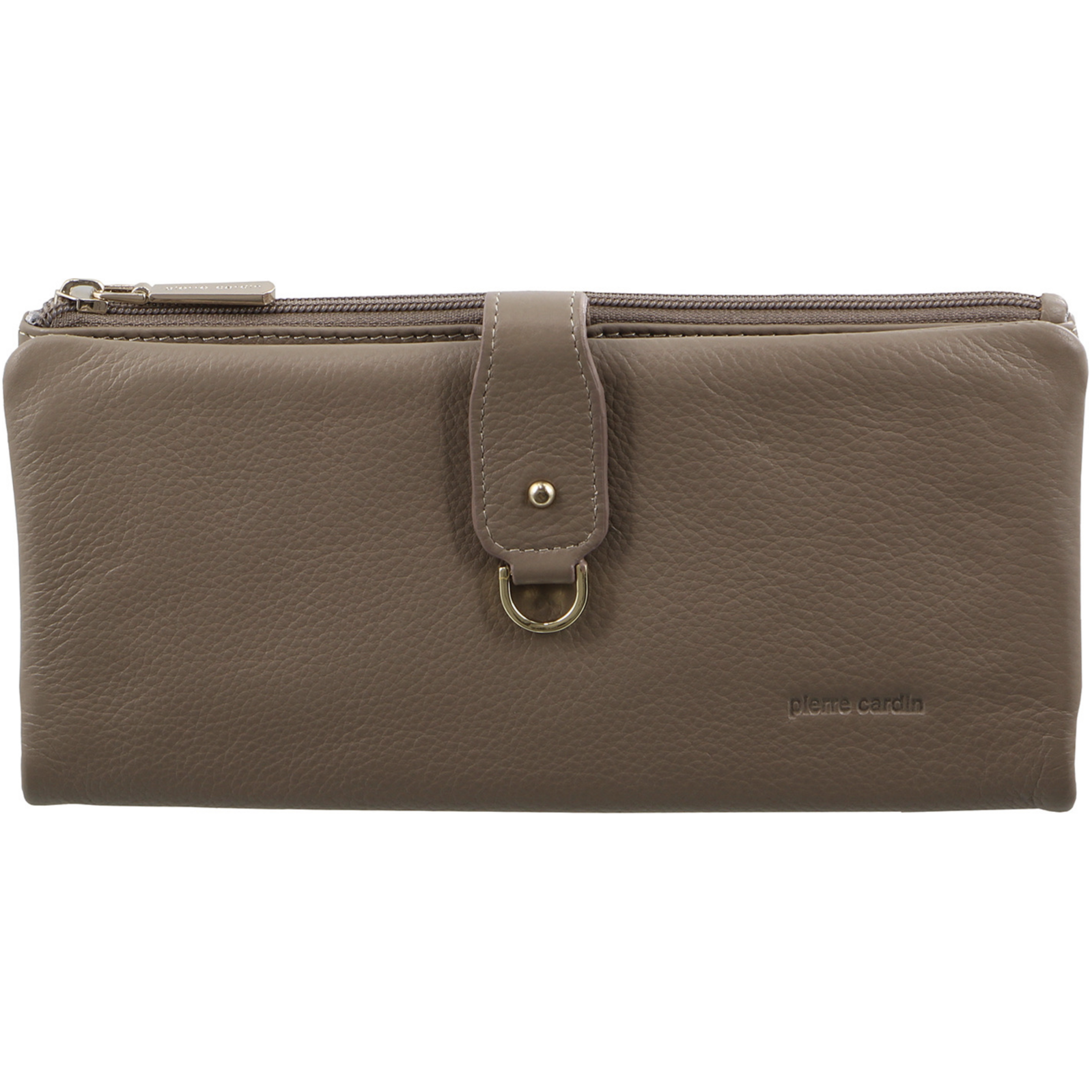 Pierre Cardin Women RFID Italian Leather Wallet Purse Credit Card Holder - Taupe