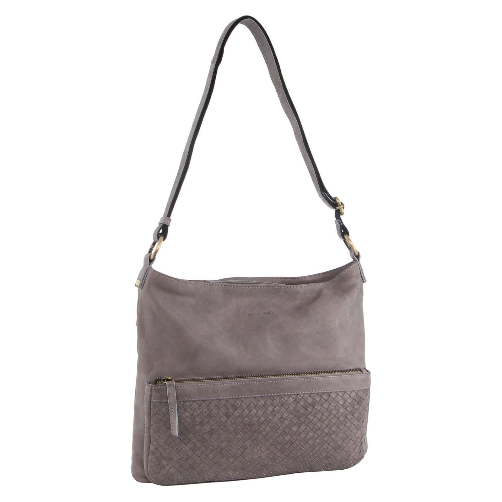 Pierre Cardin Woven Leather Ladies Cross-Body Bag Handbag - Sky Blue