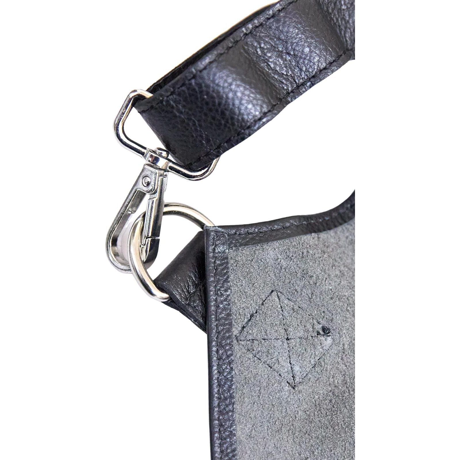 Pierre Cardin Professional Leather Apron Butcher Woodwork Hairdressing Barber Chef - Black