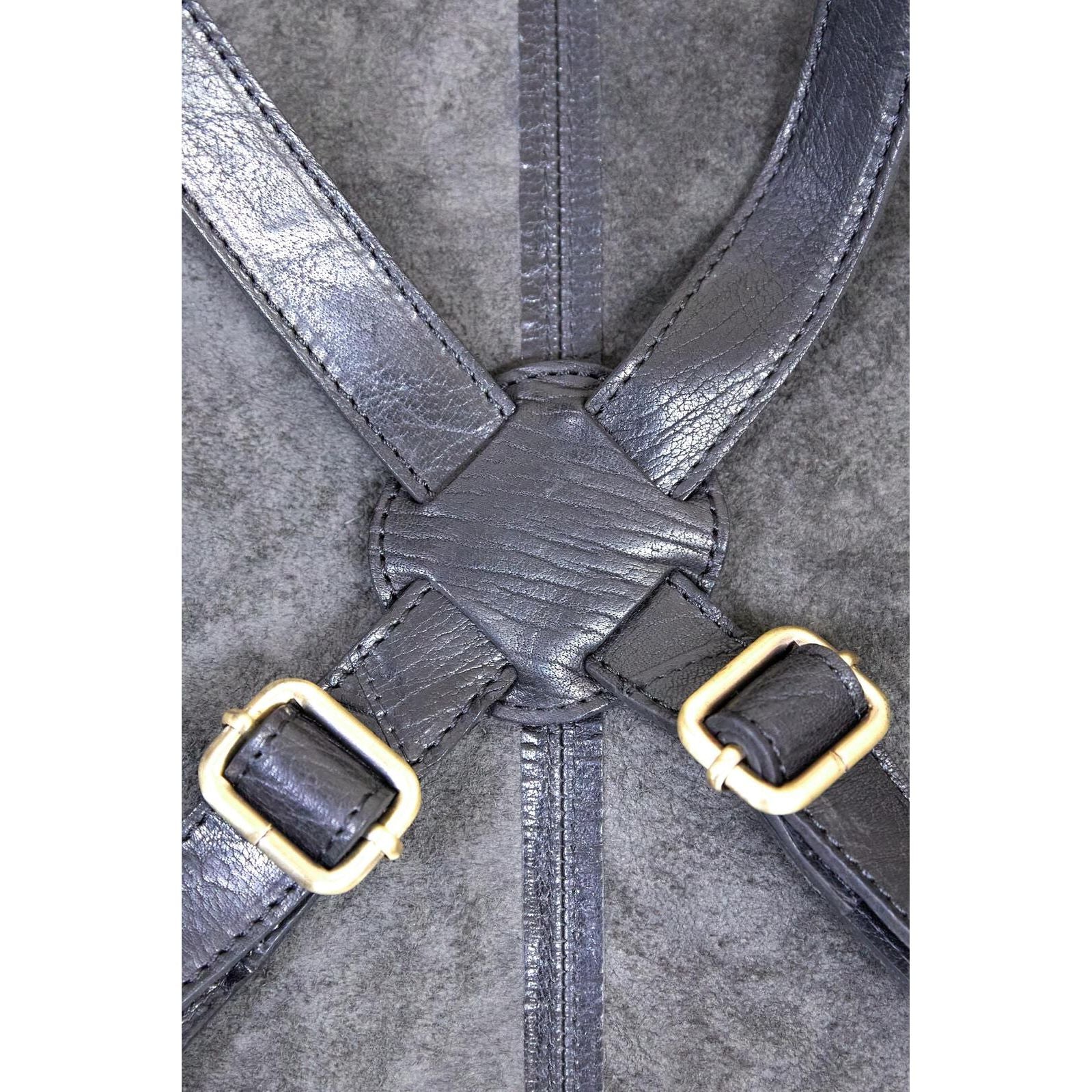 Pierre Cardin Professional Leather Apron Butcher Woodwork Hairdressing Barber Chef - Black