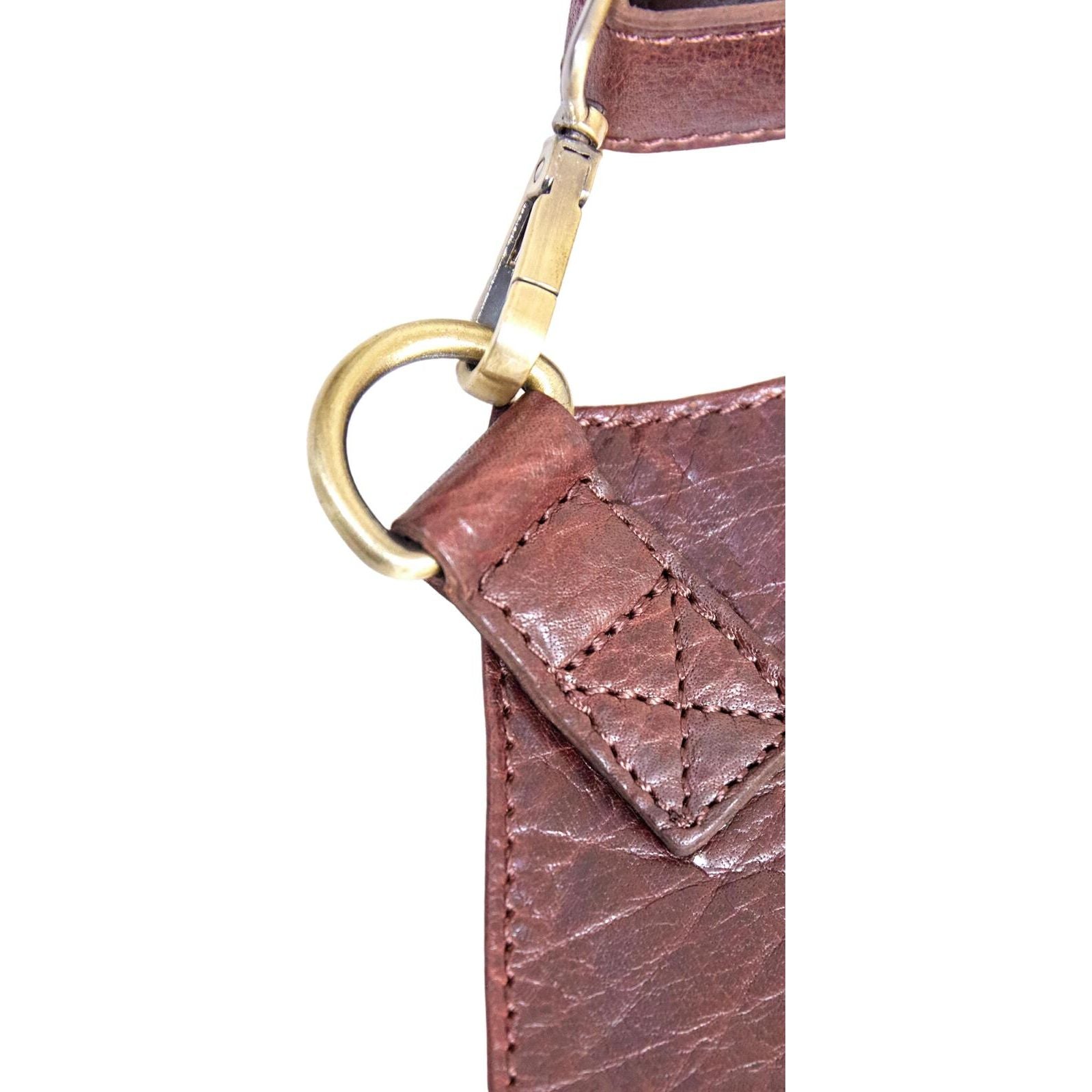 Pierre Cardin Professional Leather Apron Butcher Woodwork Hairdressing Barber Chef - Chestnut