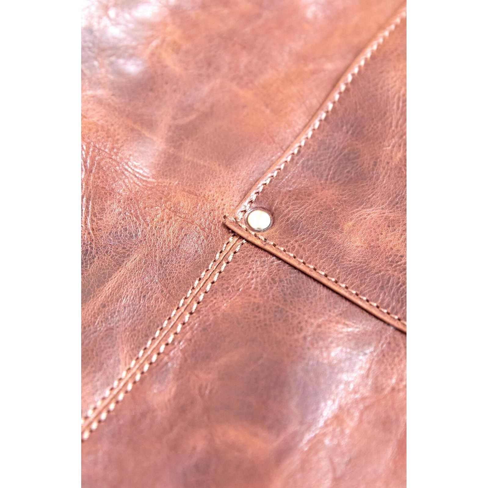 Pierre Cardin Professional Leather Apron Butcher Woodwork Hairdressing Barber Chef - Cognac