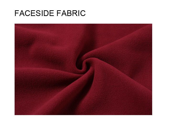 Womens Polar Fleece Full Zip Jumper Jacket Winter Warm in Burgundy