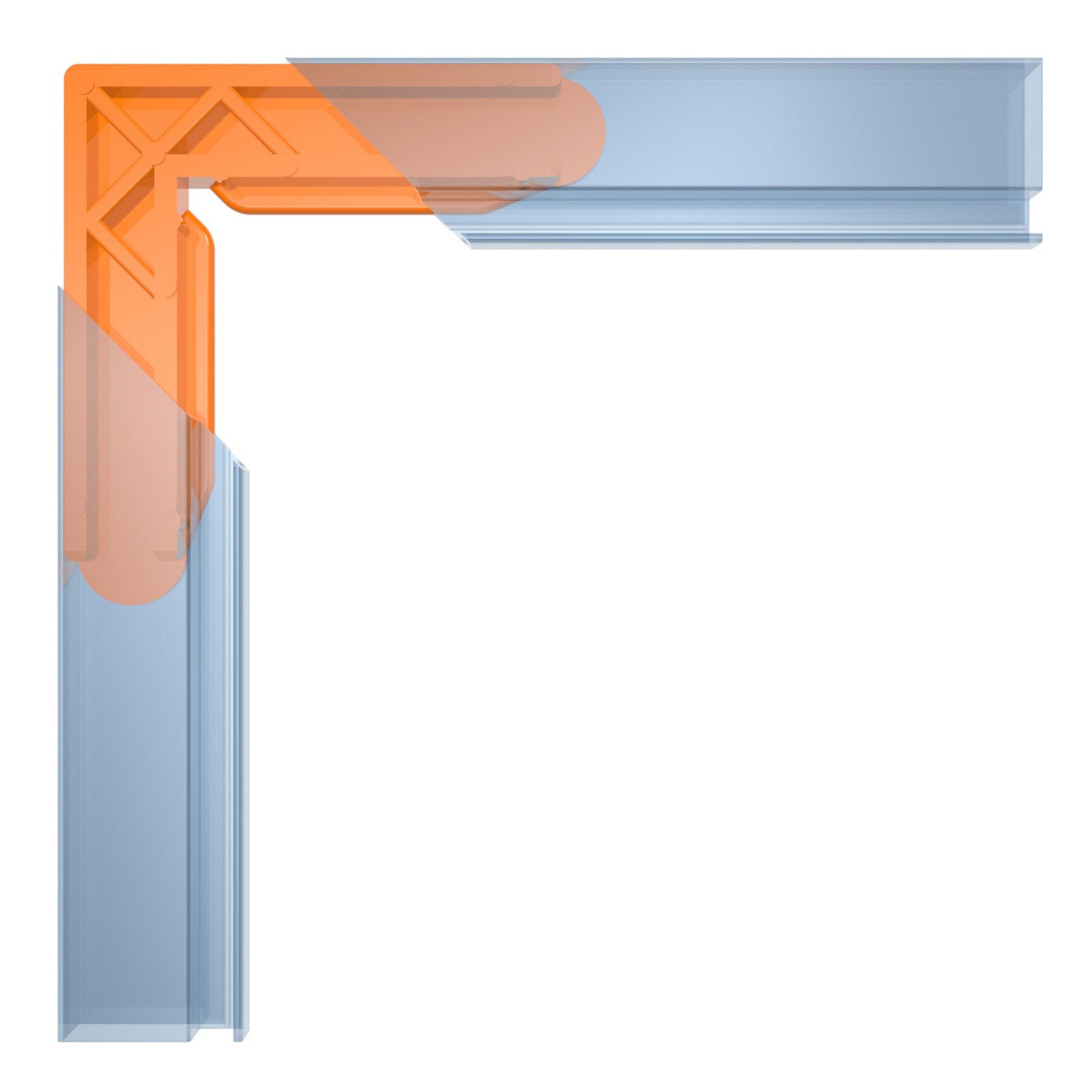 11x25mm Rolltrak Flyscreen Corner Stake (1 pack of 50) Black Plastic