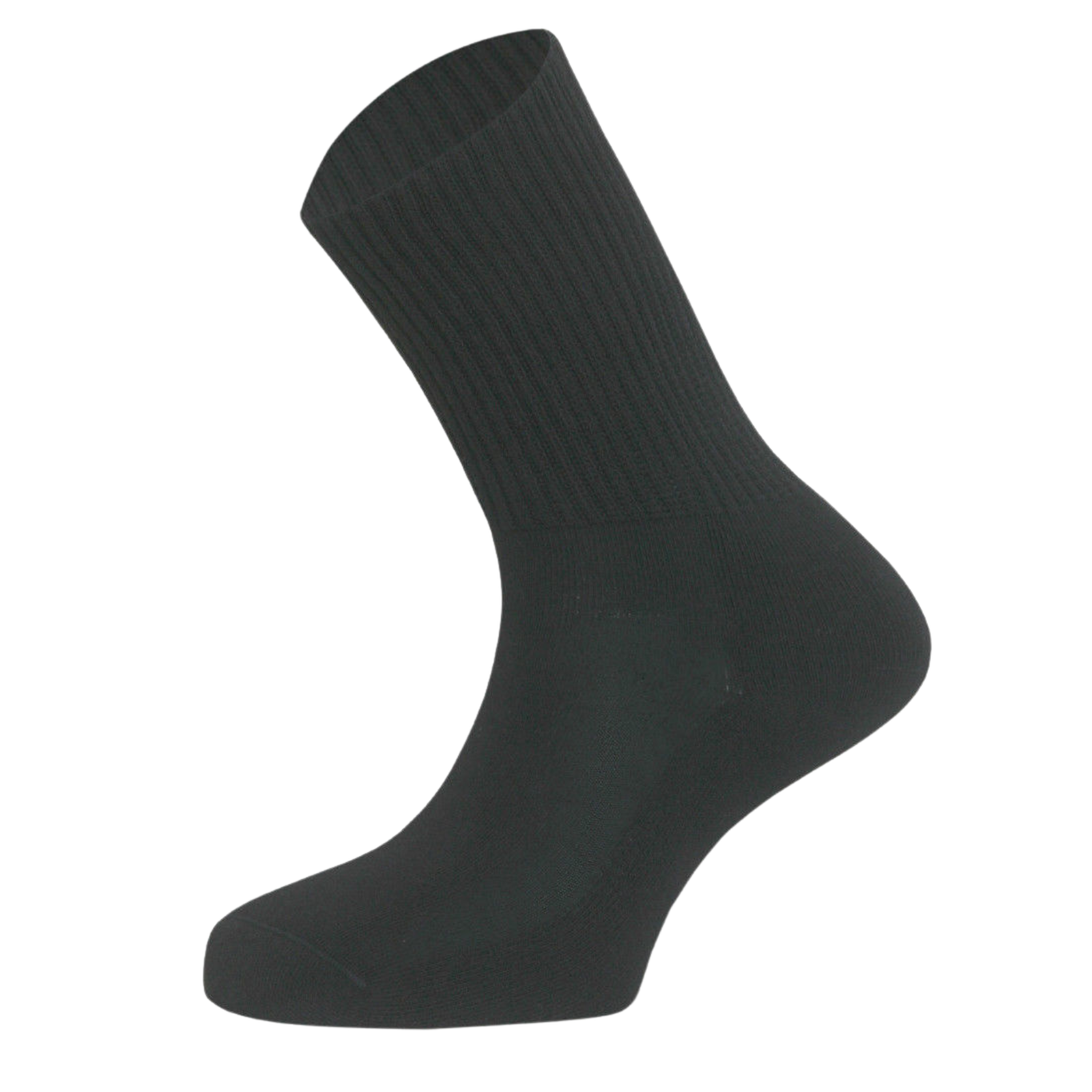 REFLEXA Diabetic Socks Flat Toe Seam Comfort Medical Circulation Health Sock - Black