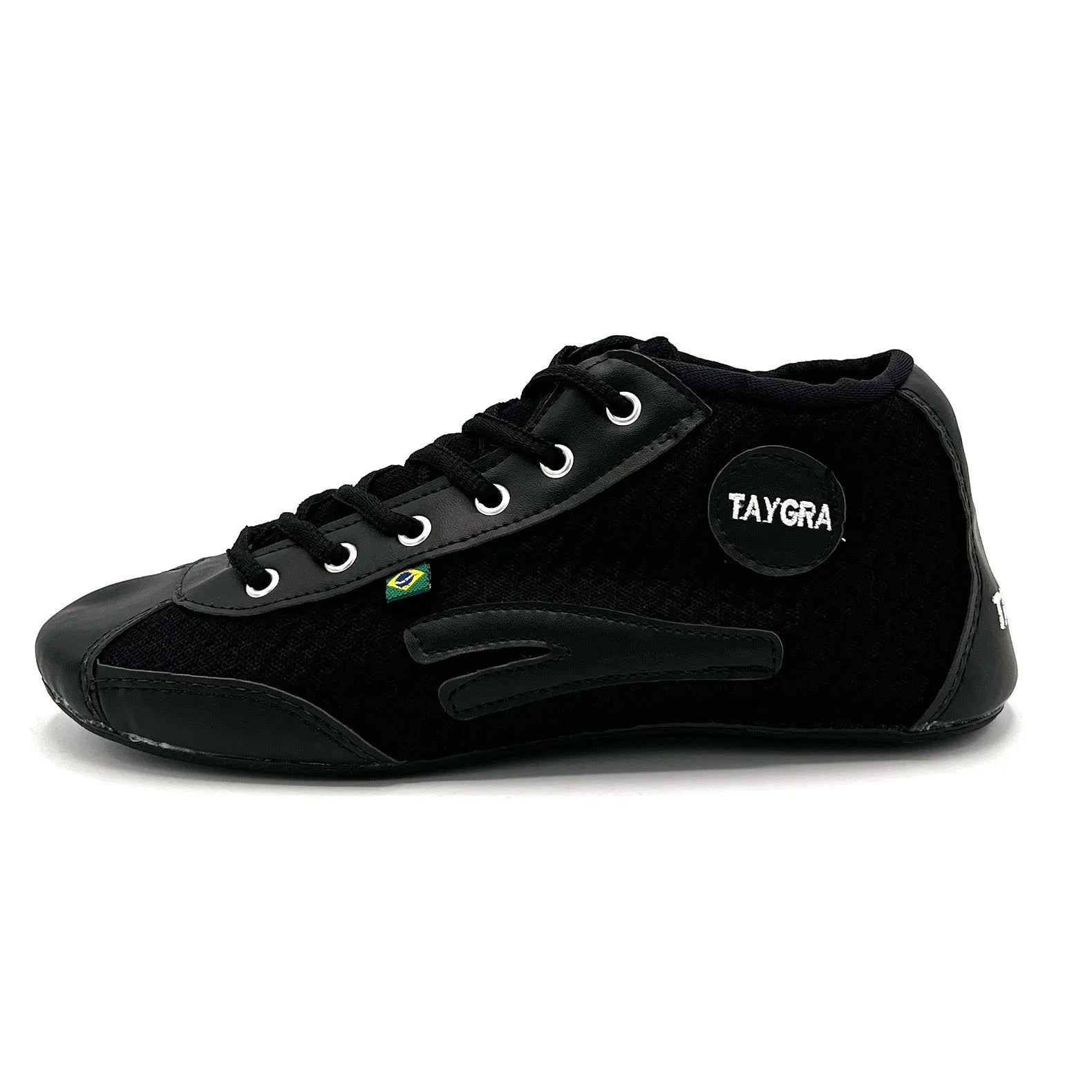 TAYGRA High Top Shoe Vegan Recycled Flexible Ethical Handmade Sneakers in Black