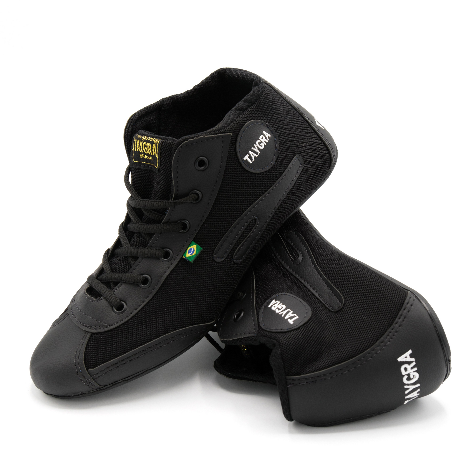 TAYGRA High Top Shoe Vegan Recycled Flexible Ethical Handmade Sneakers in Black