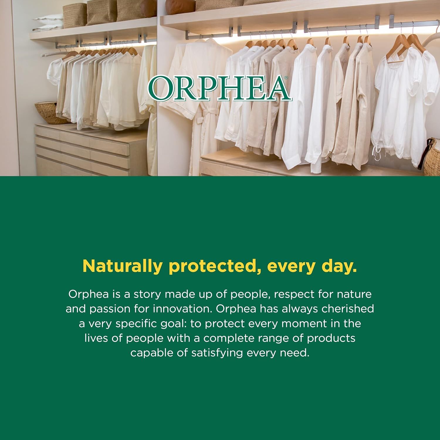 Orphea 12pcs Clothes Protector Sandalwood & Bergamot Scented Strips for Drawers/Closets
