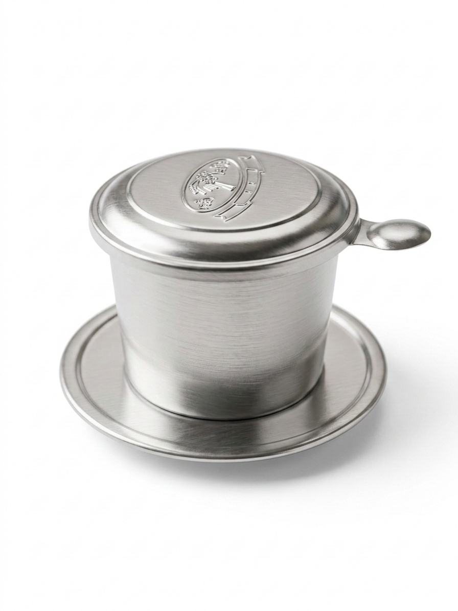 Aluminium Vietnam Vietnamese Coffee Simple Drip Filter Maker Infuser Home (Phin) - 7cm Diameter