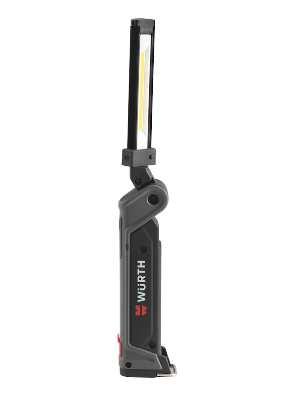 Wurth Cordless LED Handheld Work Lamp ERGOPOWER BEND+ – 700 Lumen, Folding Head, USB Rechargeable