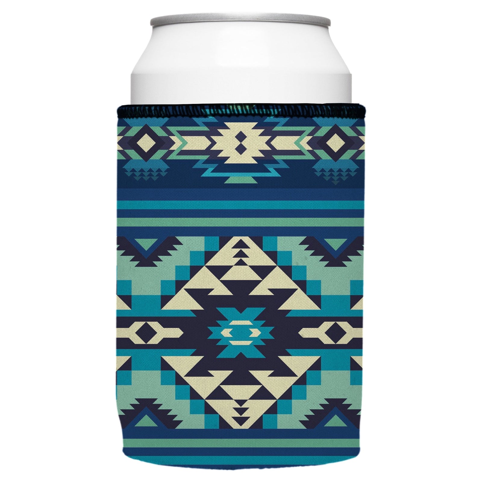 Blue Navajo Rug Stubby Cooler 2-Pack - Standard