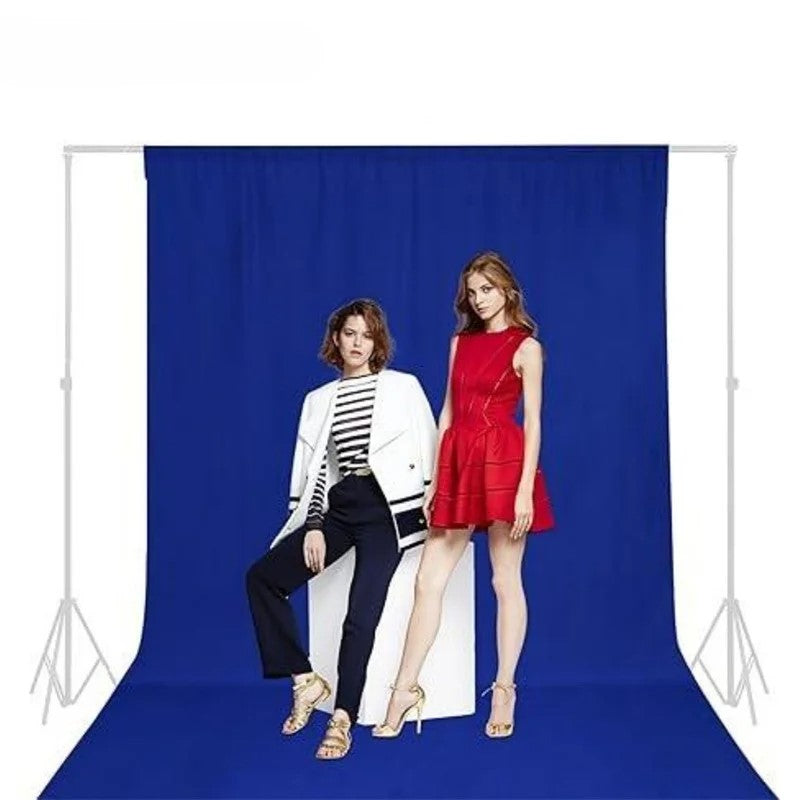 2Mx3M Blue Hridz Muslin Backdrops for Photography