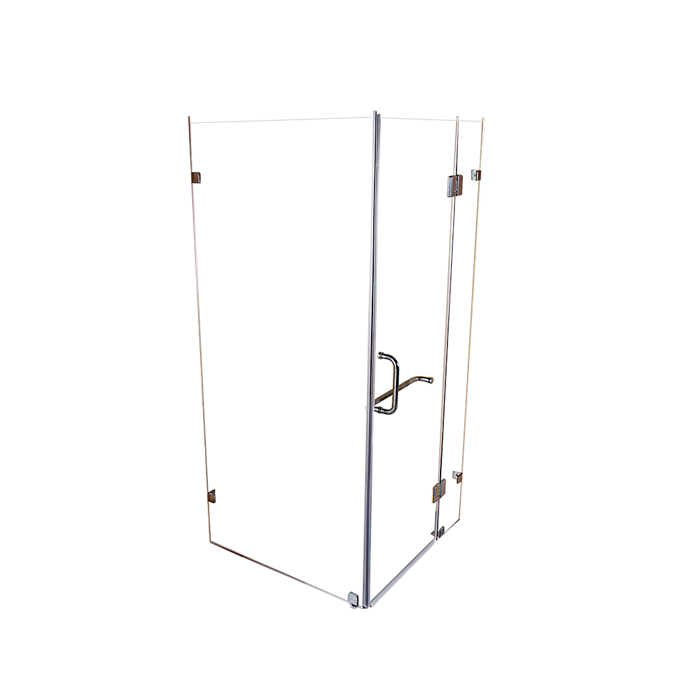 900 x 800mm Frameless 10mm Glass Shower Screen By Della Francesca