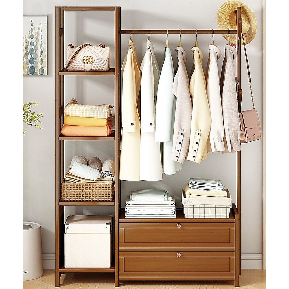 165x100cm Clothes Rack Stand Storage Shelves Modern Coat Tree