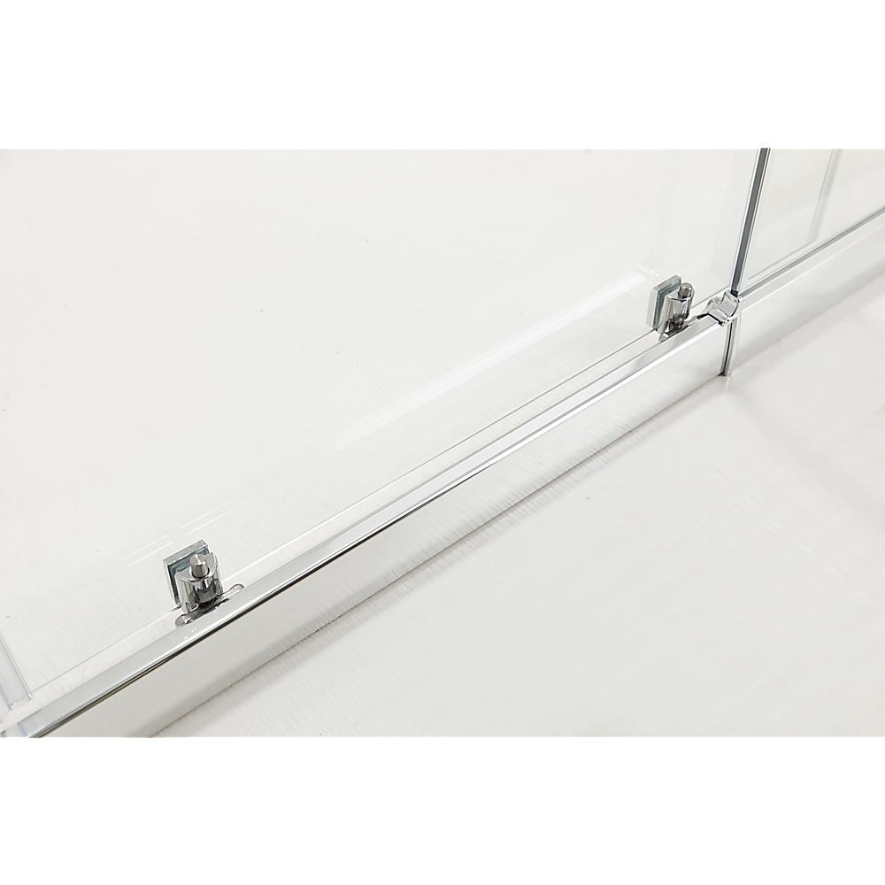 150mm Adjustable (2000x1010mm) Single Door Corner Sliding Glass Shower Screen in Chrome