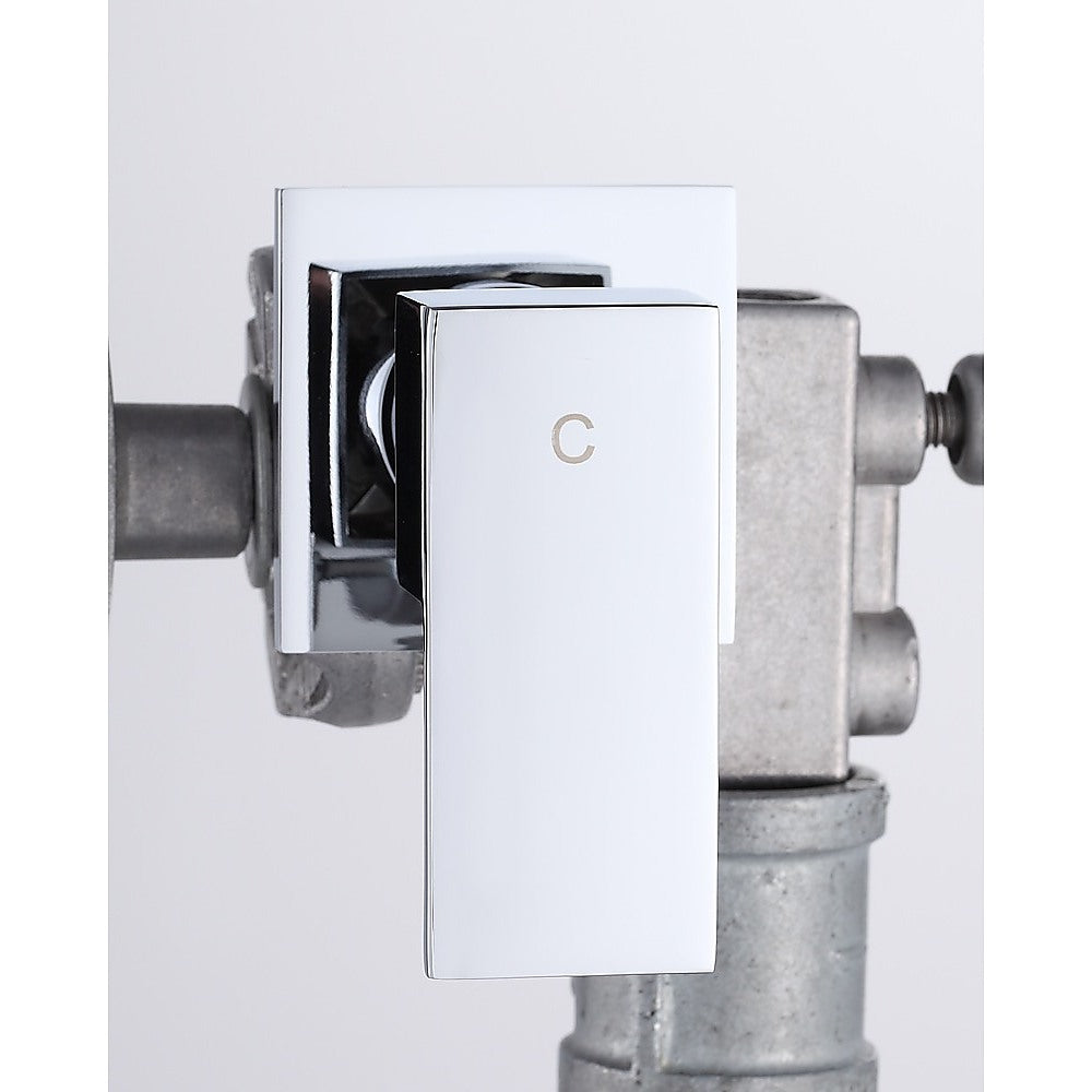 Bathroom Shower Bath Hot and Cold Square Mixer WATERMARK Certified in Chrome