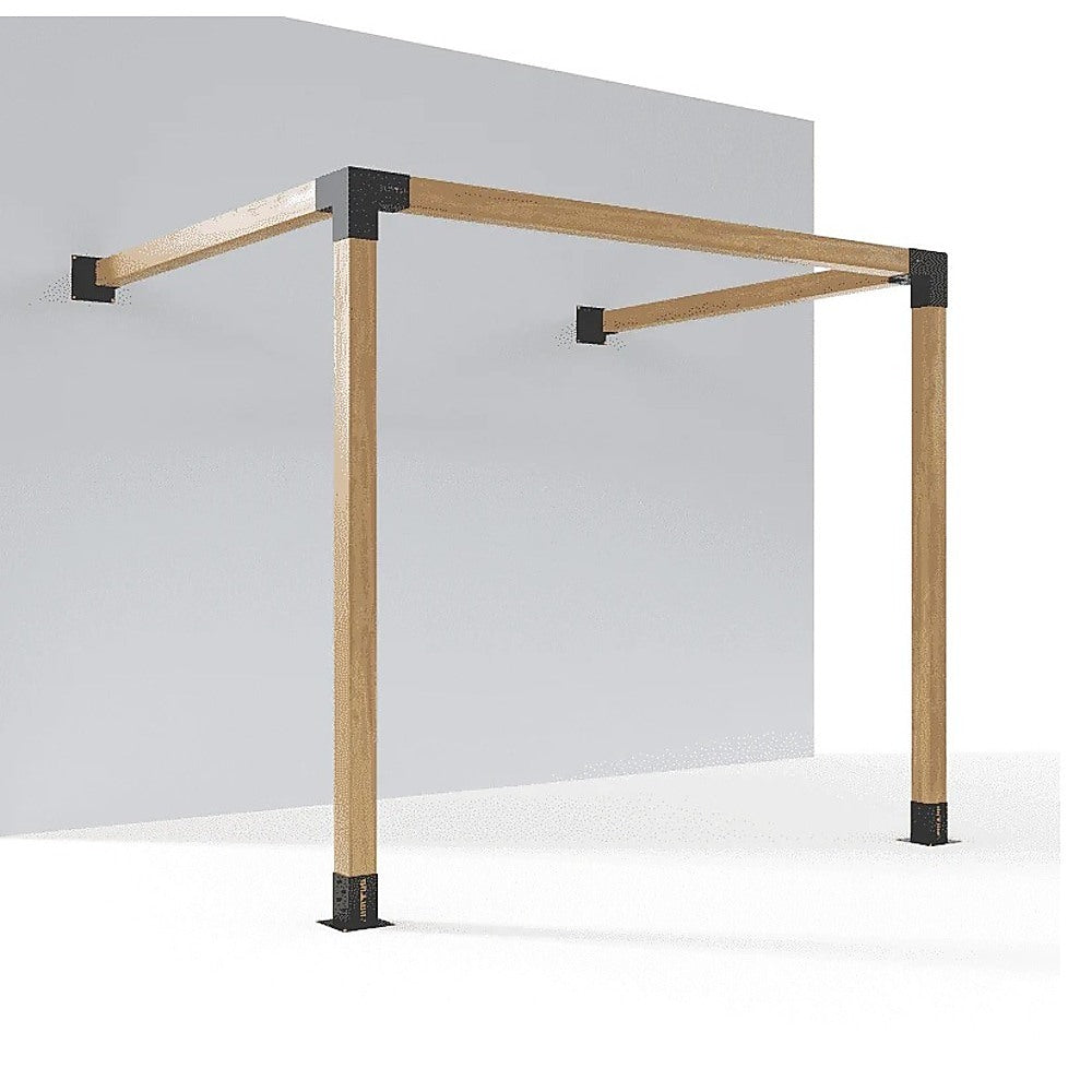 Roof Pergola Gazebo Shed Matte Black Steel Brackets and Black Screen DIY Kits