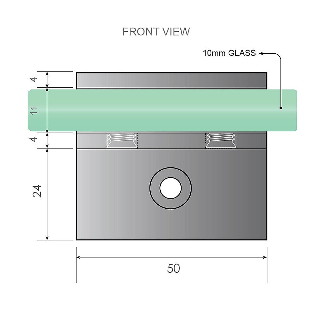 70cm Frameless Glass Bath Screen with Brackets - Gold