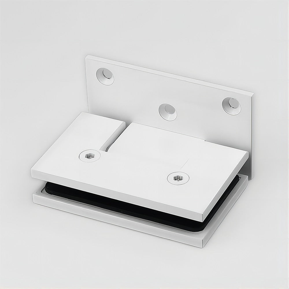 90cm Frameless Swing Bath Panel with White Hardware