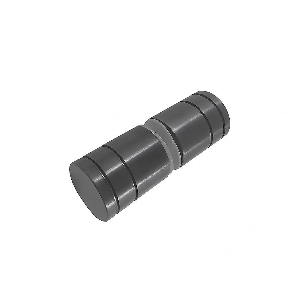 90cm Wall to Wall Frameless Shower Screen with Gunmetal Brackets and SS Hinges, Round Knob Handle