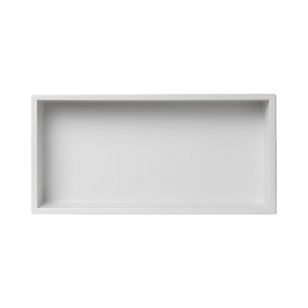 641 x 336 x 101mm Shower Niche Single Shelf Organizer No Tile Needed in White