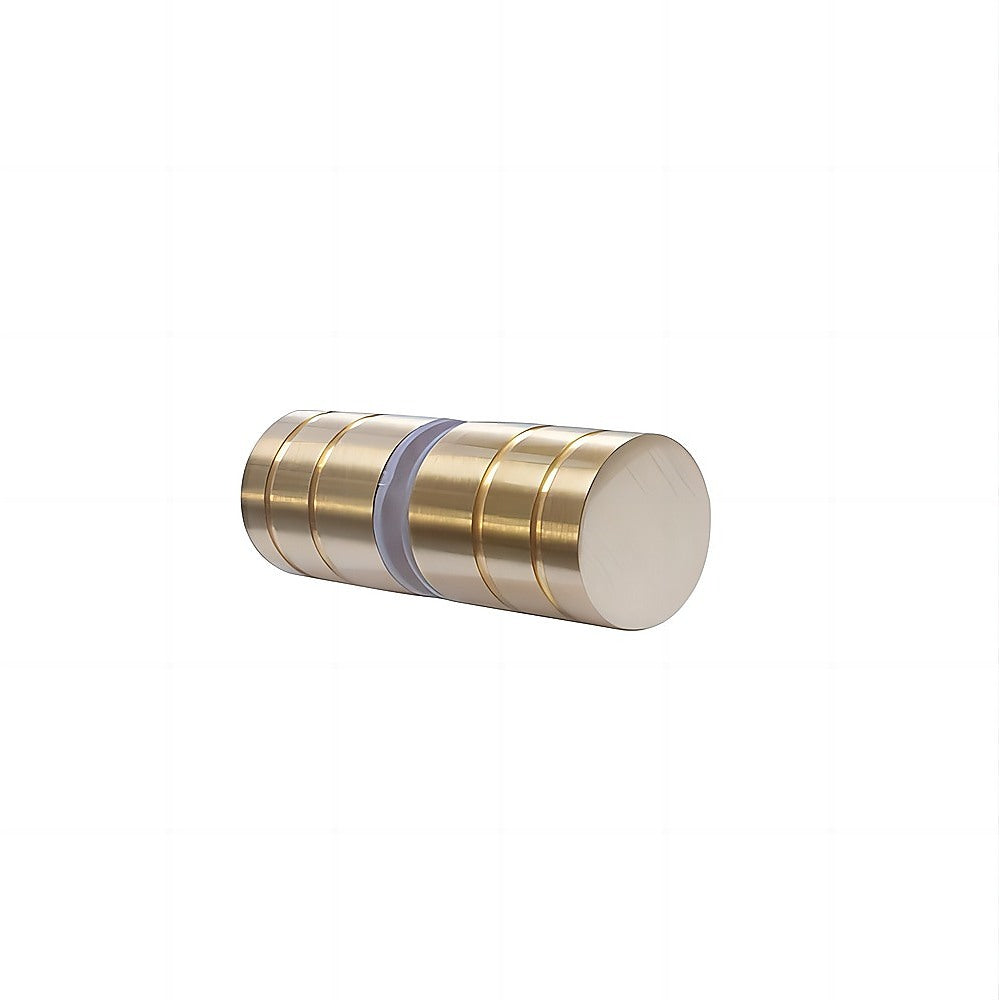 110x110cm Double Door Corner Shower Screen with Channels and SS Hinges - Gold