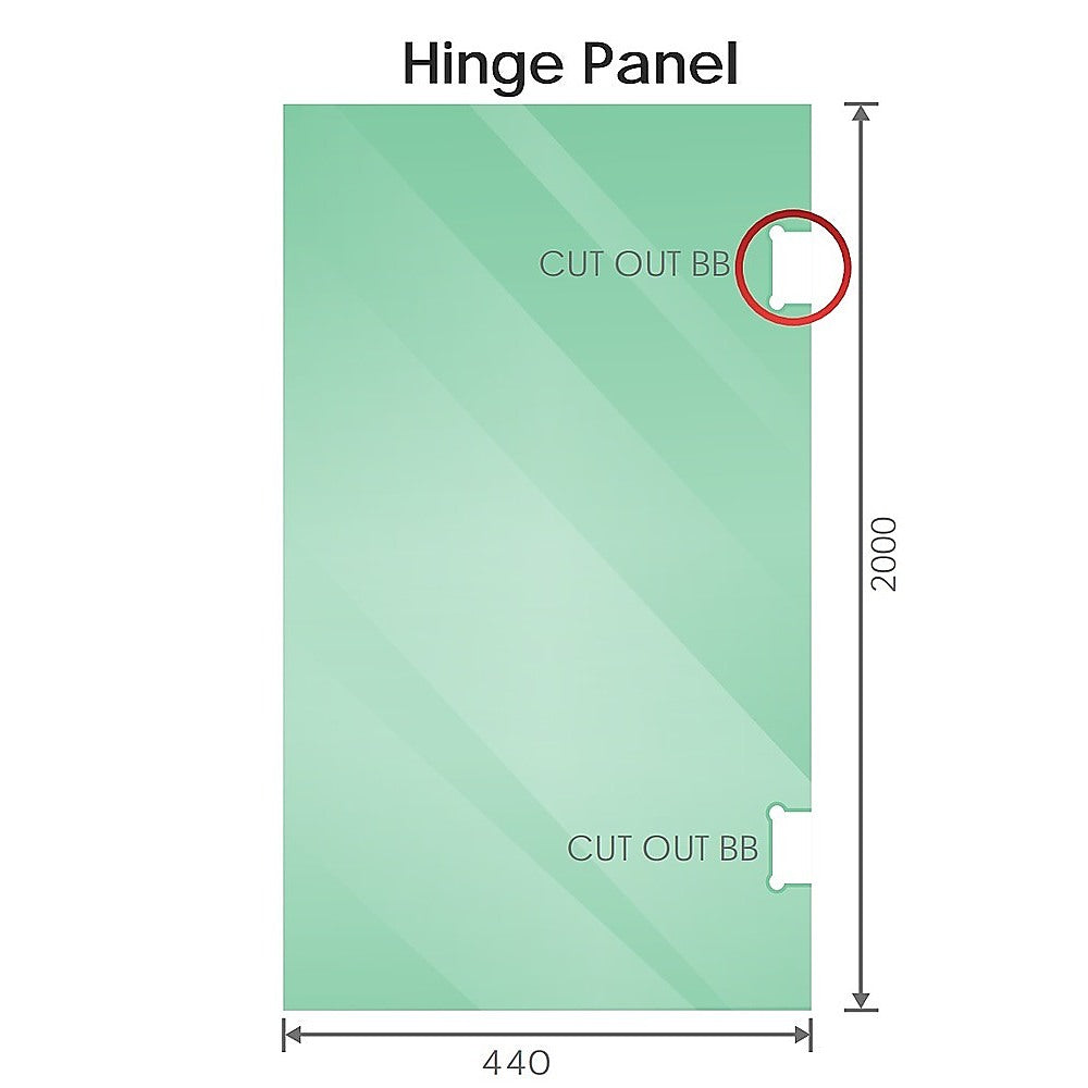 90cm Frameless Diamond Shower Screen with White Brackets and Brass Hinges, Square Double Pull Handle