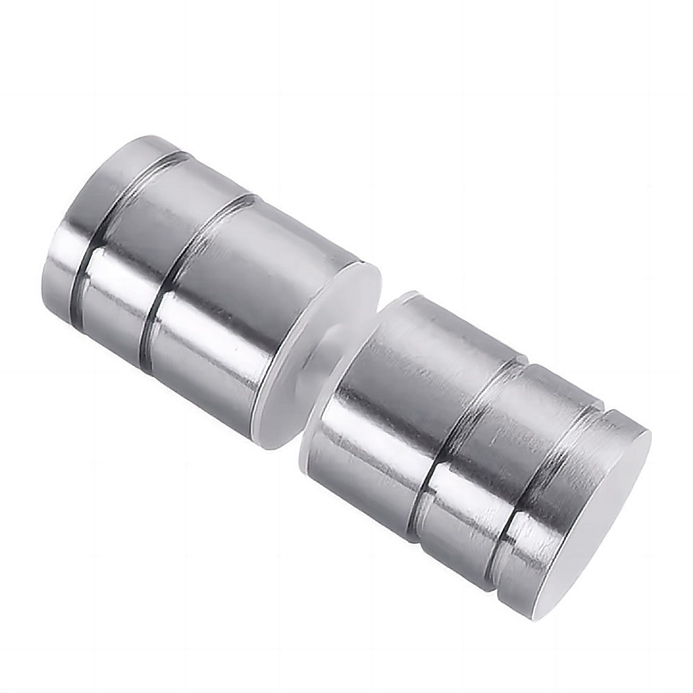 100cm Frameless Diamond Shower Screen with Channels and Brass Hinges - Nickel