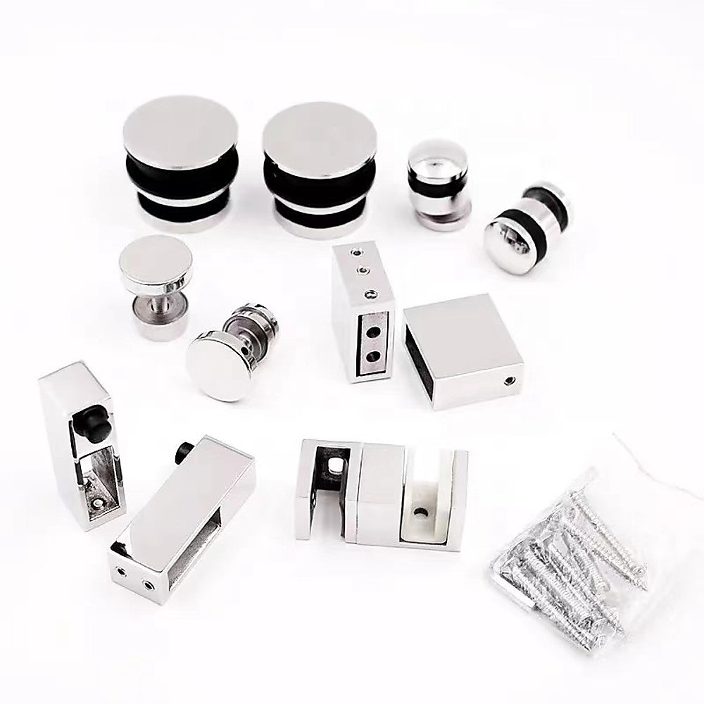 140cm Frameless Glass Sliding Shower Door with Chrome Rail and Hardware