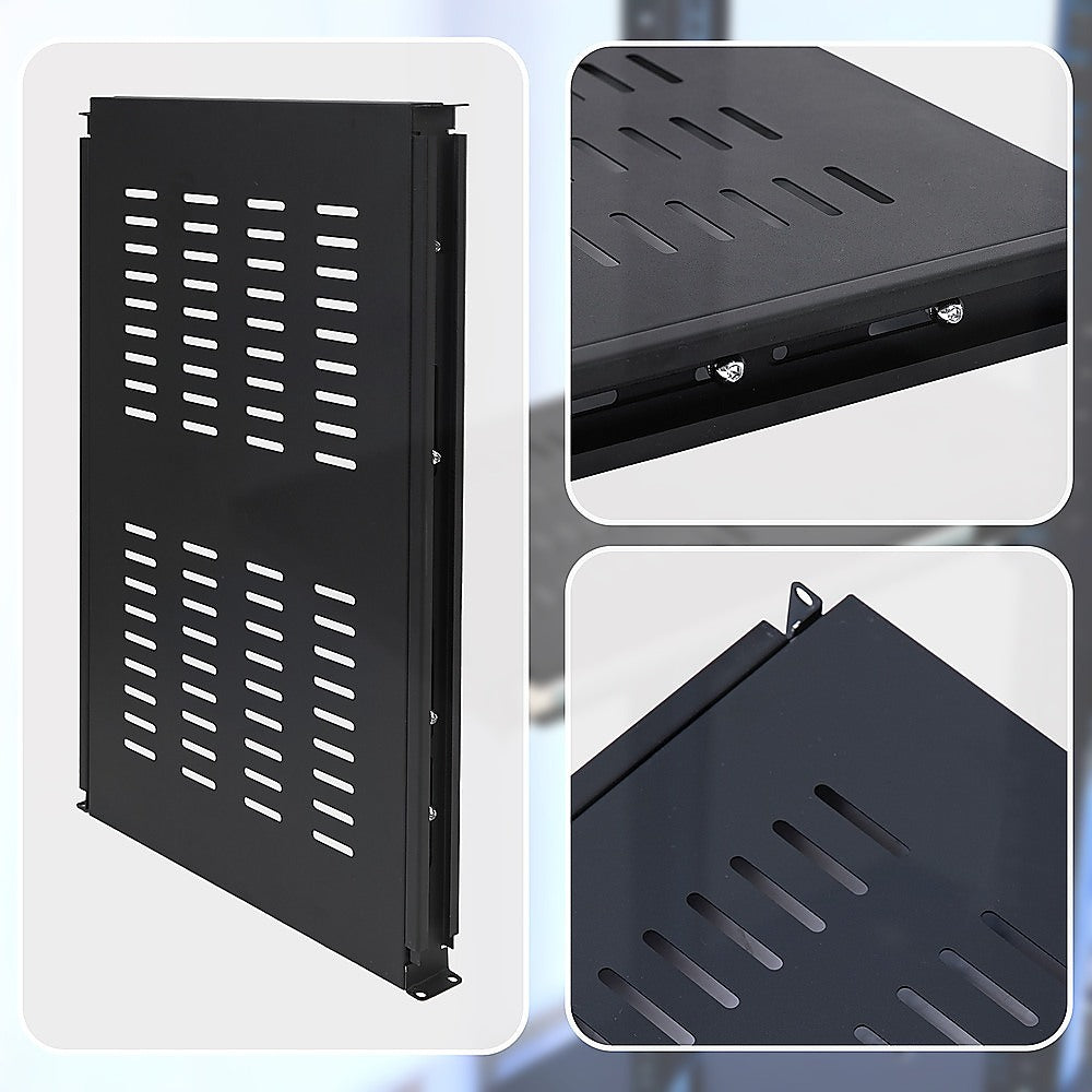 1U 1RU Sliding Shelf 26" Inch Deep Vented for 19" Rack System Server Cabinet