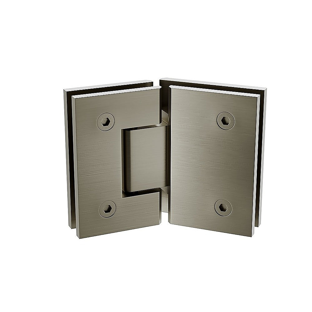 100cm Frameless Diamond Shower Screen – Gunmetal U-Brackets Detailing with Durable SS Hinges