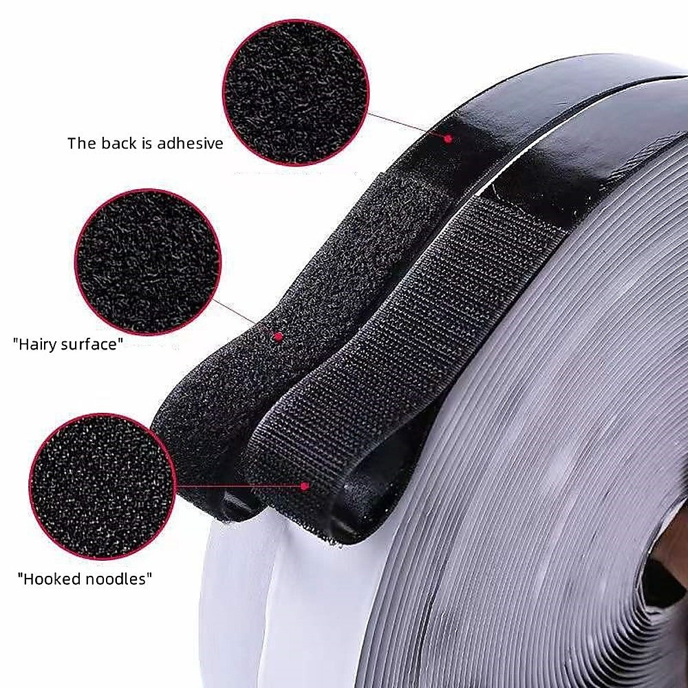 1m Self Adhesive Hook and Loop Fastener Tape