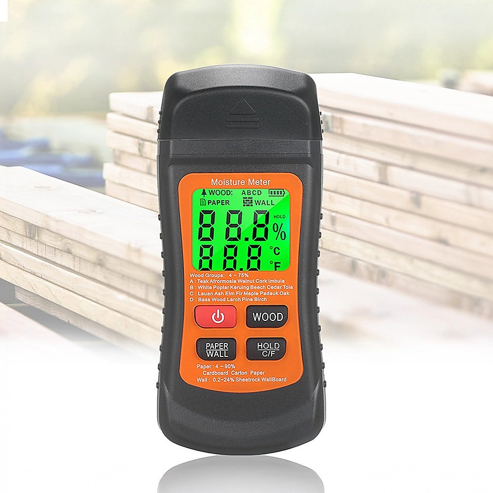 Moisture Meter Wood Masonry Wall & Other Materials Damp Meter Detector